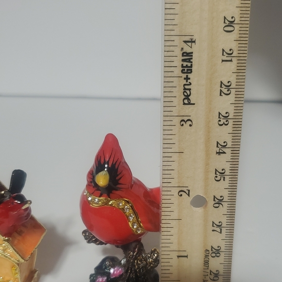 Red Cardinal Trinket Box Set - Picture 8 of 9